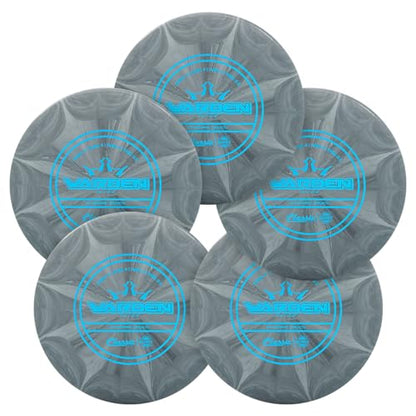 Dynamic Discs Warden Disc Golf Putter 5-Pack | Straight Flying Beadless Putt & Approach Set | Grippy Classic Plastic Feel | Smooth Release & Consistent Control | 170g+ (Colors May Vary) - size: 5-Pack (Classic Soft Burst)