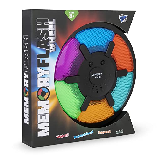 Point Games Handheld Memory Game, Kids Electronic Games, Sequence Fun for Kids with Lights & Sounds, Brain Challenge for Boys & Girls Ages 8+ - style: Memory Flash Wheel