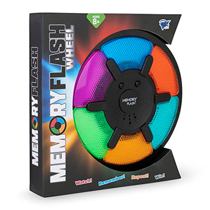 Point Games Handheld Memory Game, Kids Electronic Games, Sequence Fun for Kids with Lights & Sounds, Brain Challenge for Boys & Girls Ages 8+ - style: Memory Flash Wheel