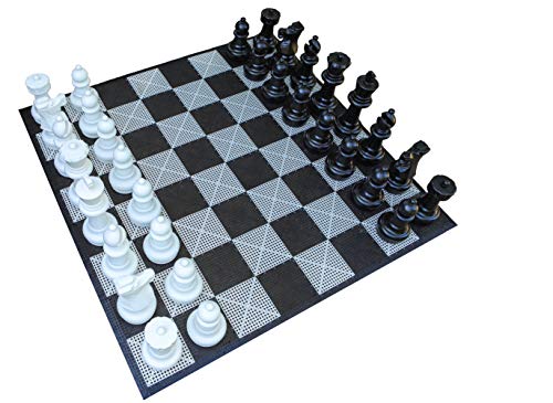 Giant Outdoor Chess Set with 25" King + Free Nylon Fabric Mat