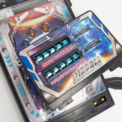 Mini Pinball Machine for Kids, Electronic Tabletop Pinball Toy, Puzzle Pinball Game Favor, Home Arcade with Scoreboard, Light and Sound, Christmas Space Pinball Game