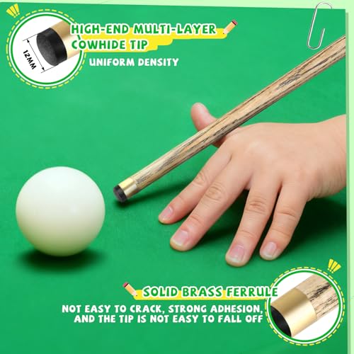 AKLOT Pool Cues Sticks, 57" /36" Billiard Cues Sticks 13/12mm Tip One Piece Wood Pool Cue with 20/12oz Pool Sticks for Adults Beginners Small Spaces Bar - size: 36" 12OZ Kids Pool Cue set of 4
