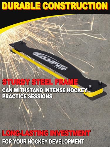 kasifei Professional Steel Hockey Training Passer, 24" Double-Sided Puck Rebounder, Shooting and Passing Practice Aid
