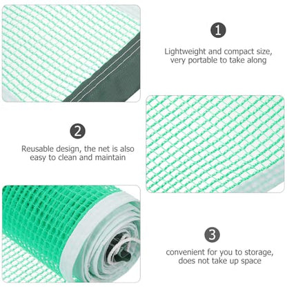 Abaodam Portable PE Table Tennis Net with Poles Thickened Sports Replacement Net for Indoor Outdoor Backyard Foldable Lightweight for Family Play
