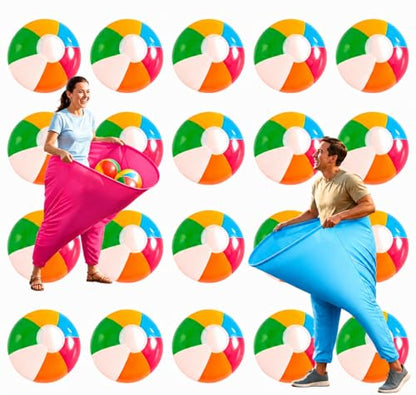CZBZ Granny Pants Balls 20PCS Replacement Balls for Granny Pants Yard Game, Blow Up Beach Balls Only for Backyard Outdoor Party Catch Game, Extra Inflatable Bouncy Balls for Kids & Adults
