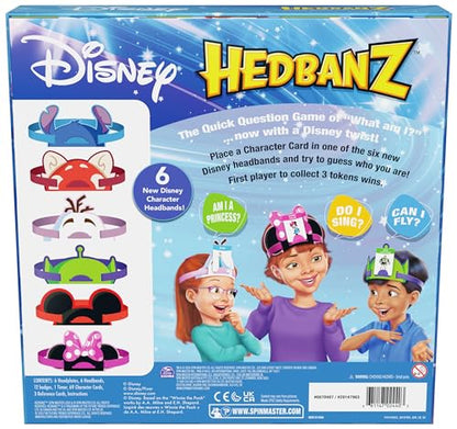 Spin Master Games, Disney Hedbanz, The Hilarious Meme Picture Guessing Game with Popular Disney Characters, 2-6 Players for Ages 6 & Up - style: Disney Hedbanz