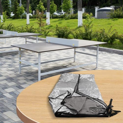 Sunproof Table Tennis Table Gray Outdoor Dust Protector Impermeable Pong 280x153x73cm 190t Polyester Having Storage Bag Tables(190T) - size: 190T