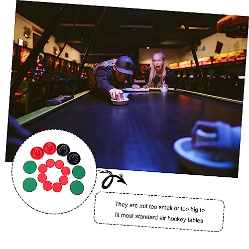POPETPOP Air Hockey Pusher Set 96mm Plastic Replacement Parts for Table Hockey Sturdy Pucks and Accessories Included for Recreation Rooms