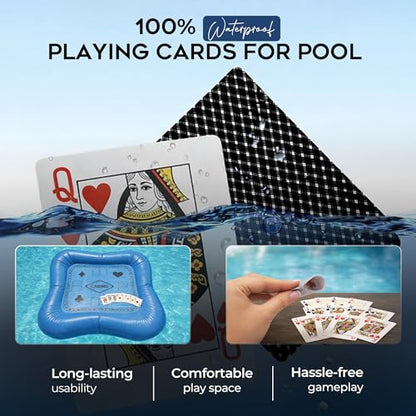 Inflatable Floating Game Table for Pool – Waterproof with Playing Cards
