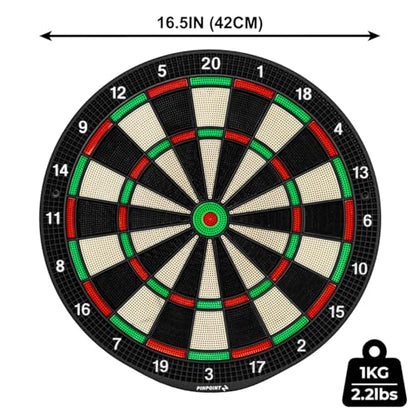 PINPOINT Soft Tip Dartboard | for Home Use with 6 Soft Tip Darts - Lightweight ABS Plastic Board - Optional Premium Soft Tip Darts - style: Soft Tip Darts