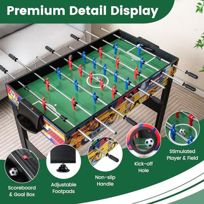 Goplus 12-in-1 Multi Game Table, Combo Game Table w/Foosball, Billiard, Table Tennis, Air Hockey, Bowling, Shuffleboard, Checkers, Chess, Backgammon, Adults Combination Game Set for Home Arcade
