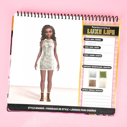 Fashion Angels Luxe Life High Fashion Design Set, Includes 500+ Stickers with Style Boards, Garments, Accessories & Fabric Swatches, Creative Fashion Design Kit for Kids Ages 6+ - style: Luxe Life