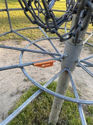 Disc Golf Next Tee Arrow, Marker, Flag, Discgolf Target Flag, Direction Arrow, Next Hole Marker, Set of 18 - color: Bright Orange