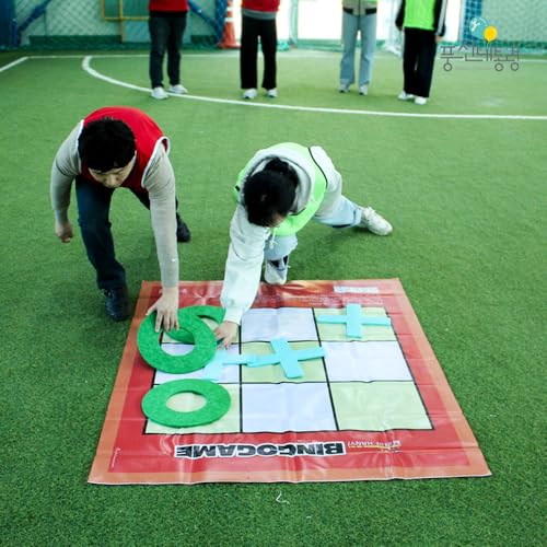 Let's Run Hany Bingo Game 1.2M, Tic Tac Toe Game, Toss Games for Family, Large Outside Lawn Yard Backyard Carnival Field Day