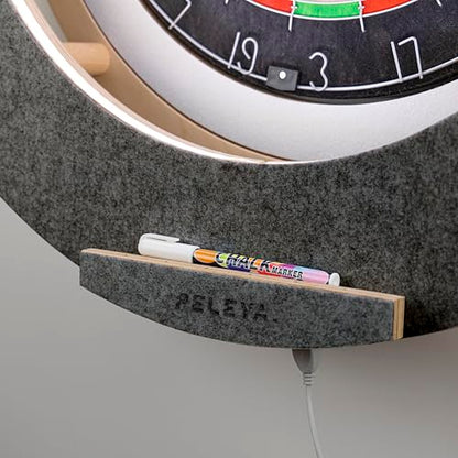 Dart Board Cabinet Set with LED Light; Bristle Dartboard, Built in LED Light, Darts and Chalkboards - color: Black (Cabinet Only)