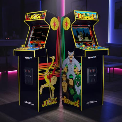 ARCADE1UP Rampage/Joust Deluxe Arcade Machine, Includes 14 Classic Midway Games with WiFi Leaderboards, Light-Up Marquee & Redesigned Cabinet - color: Rampage/Joust