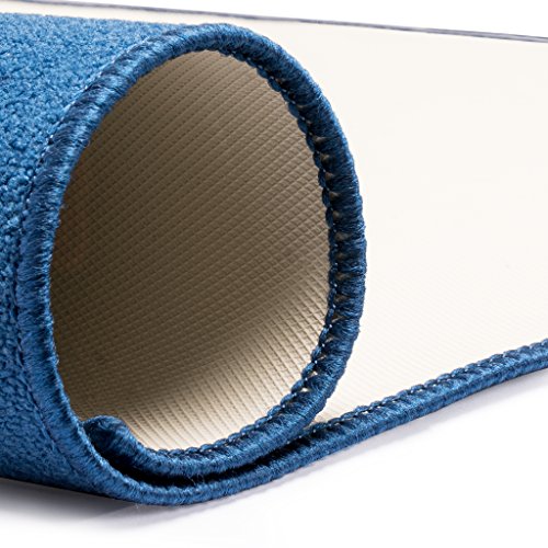 Yellow Mountain Imports Table Cover for Mahjong, Poker, Card Games, Board Games, Tile Game, and Dominoes - 31.1 Inches - Roll-up Gaming Mat with Carrying Bag - color: Blue