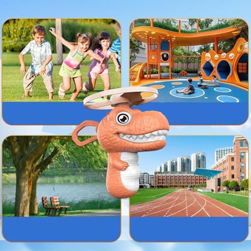 Disc Flying Toy, Fun Dinosaur Design, 11.5x3.5x12cm, Cat Toy Launcher, Cat Fetch and Hunt Toys, Easy to Use, for Yard, Garden, Balcony, Terrace Fun - color: Pink