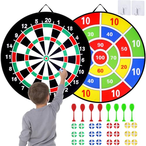 2 Pack 29" Kids Dart Board Game Set, Large Dart Board Toys with 24 Sticky Balls, Boys Toys, Indoor Outdoor Sport Fun Party Game Toys for Kids Boys Girls Ages 3-12