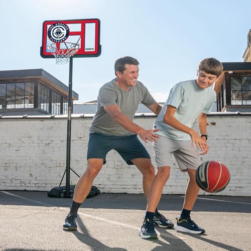 Lifetime NBA Los Angeles Clippers Portable Basketball Hoop, Adjustable Height 7.5-10 Ft, 44 Inch Shatterproof Fusion Backboard, Base with Wheels - color: Los Angeles Clippers
