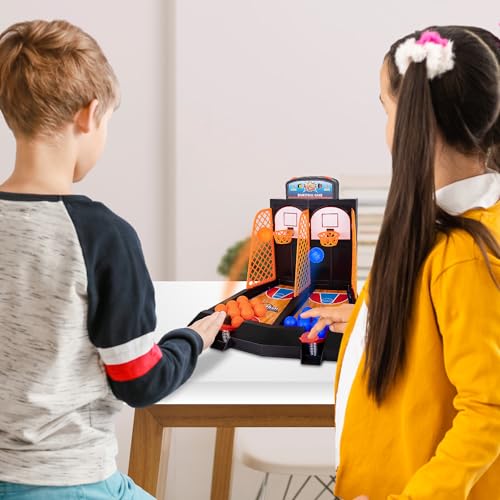ArtCreativity Mini Basketball Tabletop Game with 20 Mini Balls or 24 Replacement Balls, 2-Player Desktop Arcade Basketball Toy for Kids and Adults - style: Basketball Game