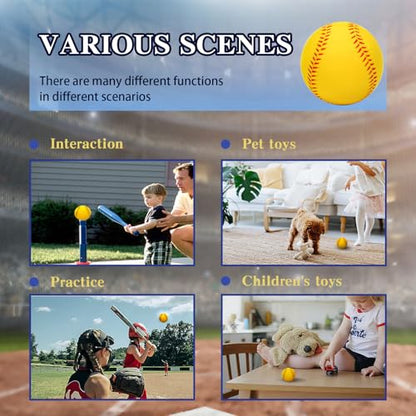 4 Pack Foam Baseballs Practice softballs 9 inch Training Soft Baseballs Batting Hitting Fielding Indoor Outdoor