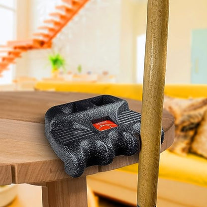 BALIKEN Cue Pool Stick Holder for Table, Cue Rest Weighted Billiards 2/3/4 Pool Cues Holder, Nicks Sticks, Cue Stick Case, Cue Rack with Chalk Holder, Mini Stick Holder, Non-Slip, 3 Cue - color: 3 CUE + Chalk