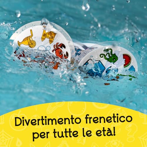 Asmodee Dobble: Waterproof, Card Game for the Whole Family, Italian Edition, 8247, Single