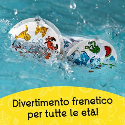 Asmodee Dobble: Waterproof, Card Game for the Whole Family, Italian Edition, 8247, Single