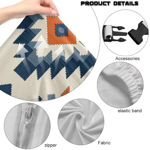Aztec Southwest Print Computer & Gaming Chair Slipcover Breathable Stretchable Game Chair Cover with Armrest Covers Easy to Install for Swivel Rotating Chairs - color: Brown - Aztec Southwest