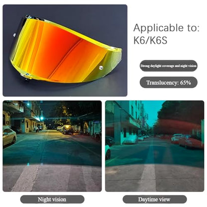 AGV K6 and K6S Visor (Aurora Red) - color: Aurora Red