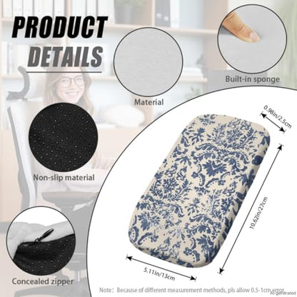 Butterfly Computer Chair Cover with Purple Marble Print Computer Chair Arm Rest Pads 2 Piece Desk Chair Covers Stretchable - color: Butterfly Purple Marble Print
