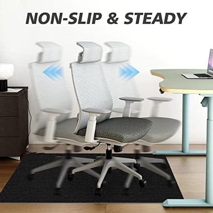 Sycoodeal Office Chair Mat,Computer Gaming Desk Chair Mat for Hard Wood & Tile Floor,Large Anti-Slip Floor Protector Rug,Easy to Clean,40" X 55" Black - size: 40*55"