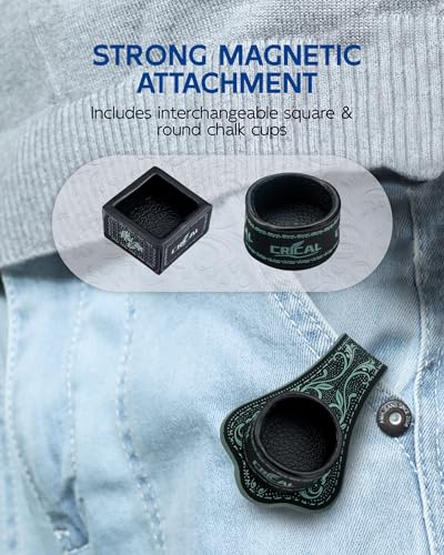 CRICAL Portable Magnetic Pool Chalk Holder Square Chalk Cube Holder Billiard Cue Accessory Gift Idea - color: CL-ChalkHolder Black Blue-RS