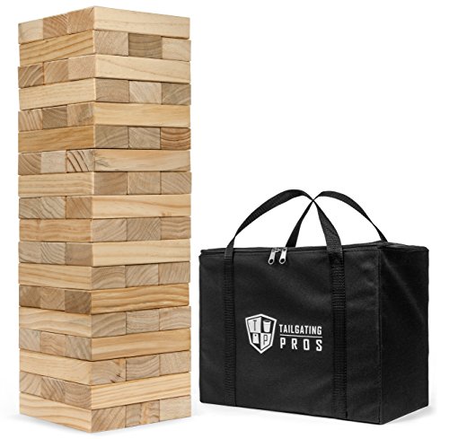 Tailgating Pros Giant Toppling Timbers Premium Version with Carrying Case
