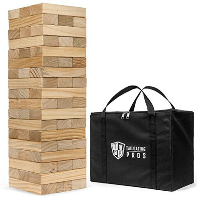 Tailgating Pros Giant Toppling Timbers Premium Version with Carrying Case