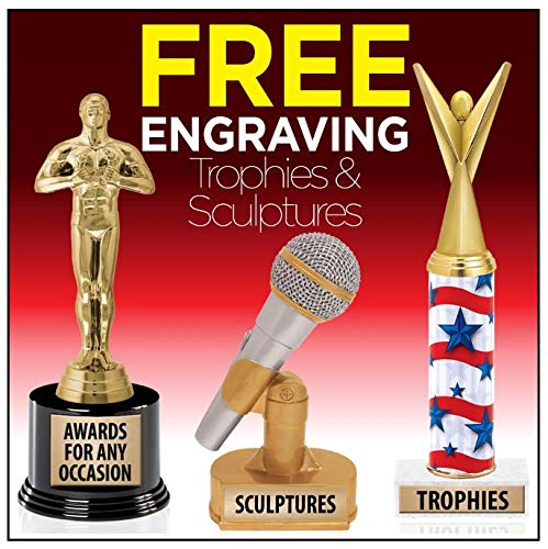 Crown Awards 6" Disc Golf Basket with Disc Trophy On Luxury Black Base