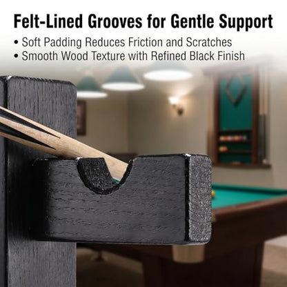 Pool Stick Holder Wall Mount Pool Stick Rack Billiard Cue Racks | Solid wood, horizontal display and storage of 2 billiard clubs on the wall (1 pair) - color: 1 pair