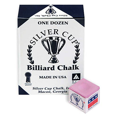 Silver Cup Billiard CHALK - ONE DOZEN