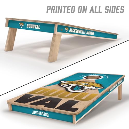 YouTheFan NFL 2' x 4' Slogan Series Professional Wood Cornhole Game - color: Jacksonville Jaguars
