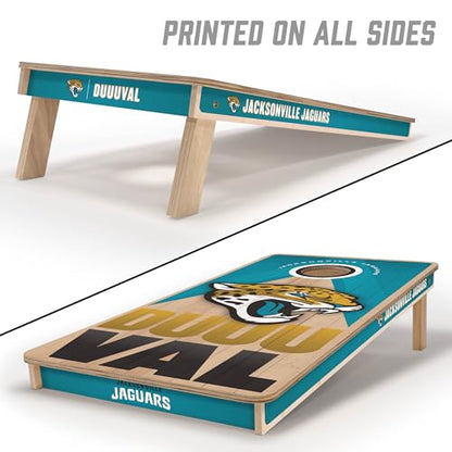 YouTheFan NFL 2' x 4' Slogan Series Professional Wood Cornhole Game - color: Jacksonville Jaguars