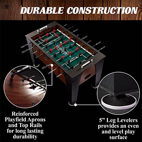 Barrington Foosball Multiple Styles Soccer Foosball Tables, Durable & Stylish Designs with Tabletop Sports Soccer Balls, Perfect for Family Game Rooms - style: 58. Richmond