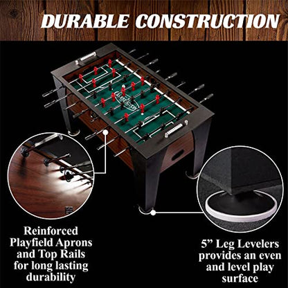 Barrington Foosball Multiple Styles Soccer Foosball Tables, Durable & Stylish Designs with Tabletop Sports Soccer Balls, Perfect for Family Game Rooms - style: 58. Richmond