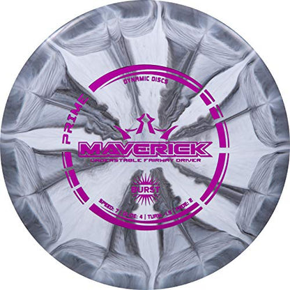 Dynamic Discs Prime Burst Maverick | Beginner Fairway Disc Golf Driver | Understable to Straight Flight | Controllable & Versatile Disc Golf Fairway | 170g + | Stamp & Pattern Will Vary - color: Gray