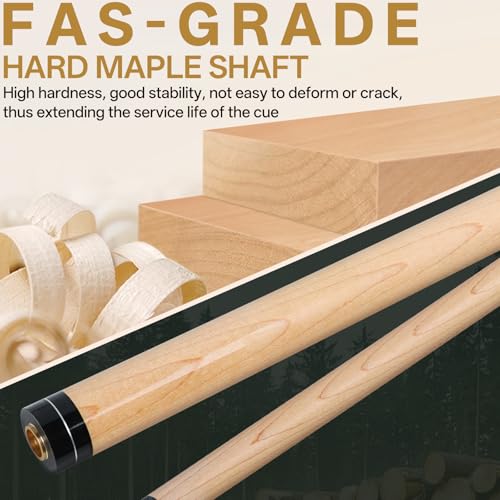 2 in 1 Heavy Break Jump Cue: 3-Piece Break Cue Pool Stick 58 Inch 21oz 14mm Pro Tips Fas-Grade Maple Wood Jump&Break Pool Cue Sticks (Pink, 19~22 oz)