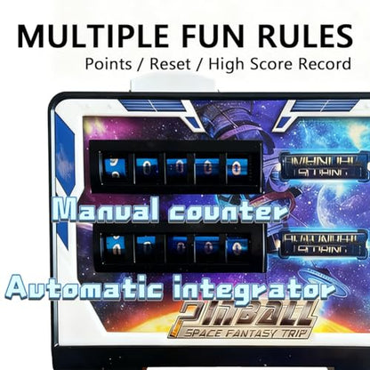 Mini Arcade Pinball for Kids 8-12, Desktop Ball Shooting with Lights & Sounds, Action and Reflex Game, Classic Tabletop Game