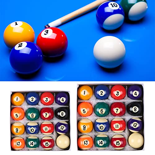 Rulbelok 16Pcs/Pack Pool Ball Polyester Resin 25MM/32MM/38MM Children Billiards Table Set Kid Pool Ball Complete Set Billiard Set Pool Ball Replacement Kids Billiards Cue Pool