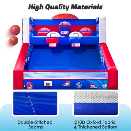 Inflatable Basketball Hoop Shot 13×10×10ft, Blow Up Inflatable Basketball Game with Balls, Air Blower, Inflatable Games for Outdoor Parties, Carnival Events, Lawn Games - color: Classic