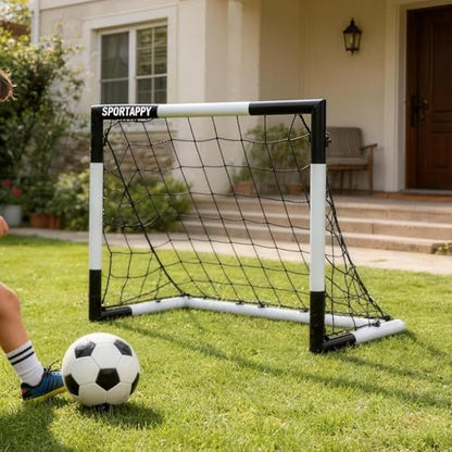 Heavy Duty Soccer Goal 2.6x3|4x6|6x8|6.5x10|6.5x12FT, All-Weather Steel Frame Tool-Free Quick Assembly Football Training Goal, Multi-Size Backyard & Match Equipment with Ground Stakes - size: S | 76x91cm