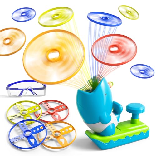 WATUDOU 24 PCS Flying Disc Launcher Outdoor Indoor Game Toys Gifts for 3 4 5 6 Year Old Kids, Outdoor Outside Game Toys for Kids Boys Ages 3-5 4-8, Ideal 3 4 5 6 Year Old Boys Birthday Gifts - style: 29 PCS